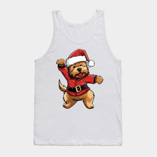 Cartoon Christmas Yorkshire Terrier Dog Dancing Tank Top